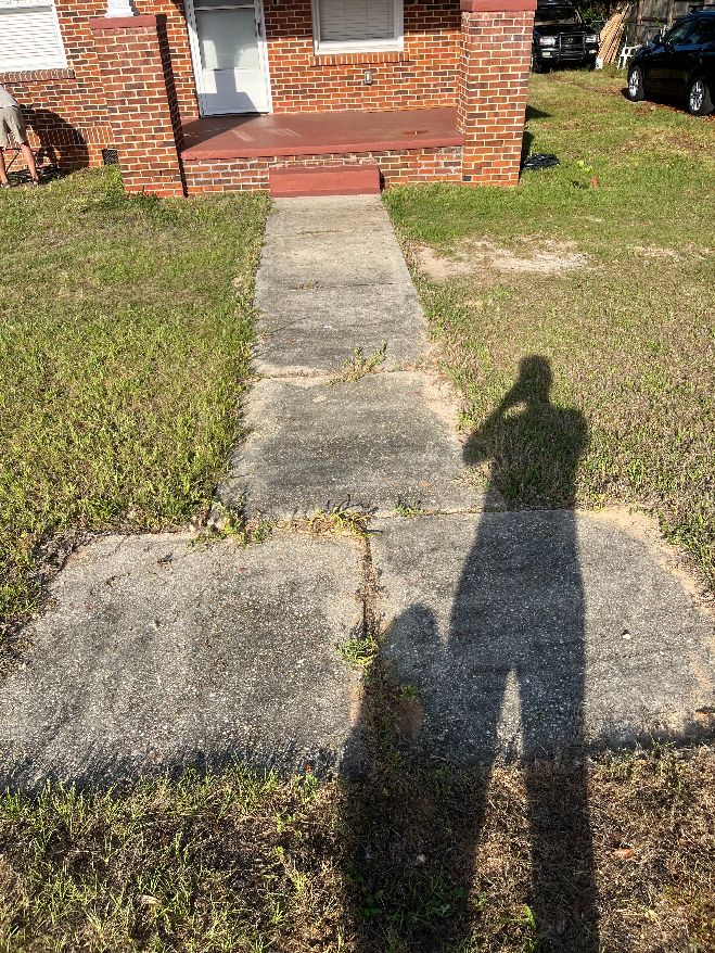 Before JT Pressure wash at theis Pensacola residential location